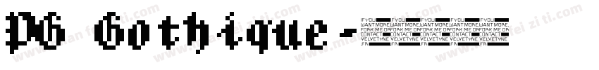 PG Gothique字体转换